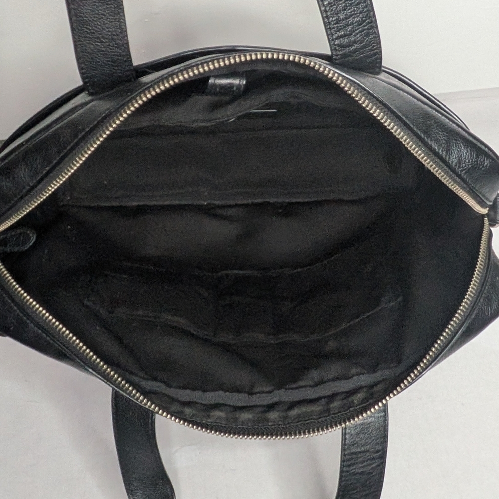 Coach Hampton F54801 Black Leather Briefcase Laptop Crossbody Bag Business Tote - Picture 12 of 16